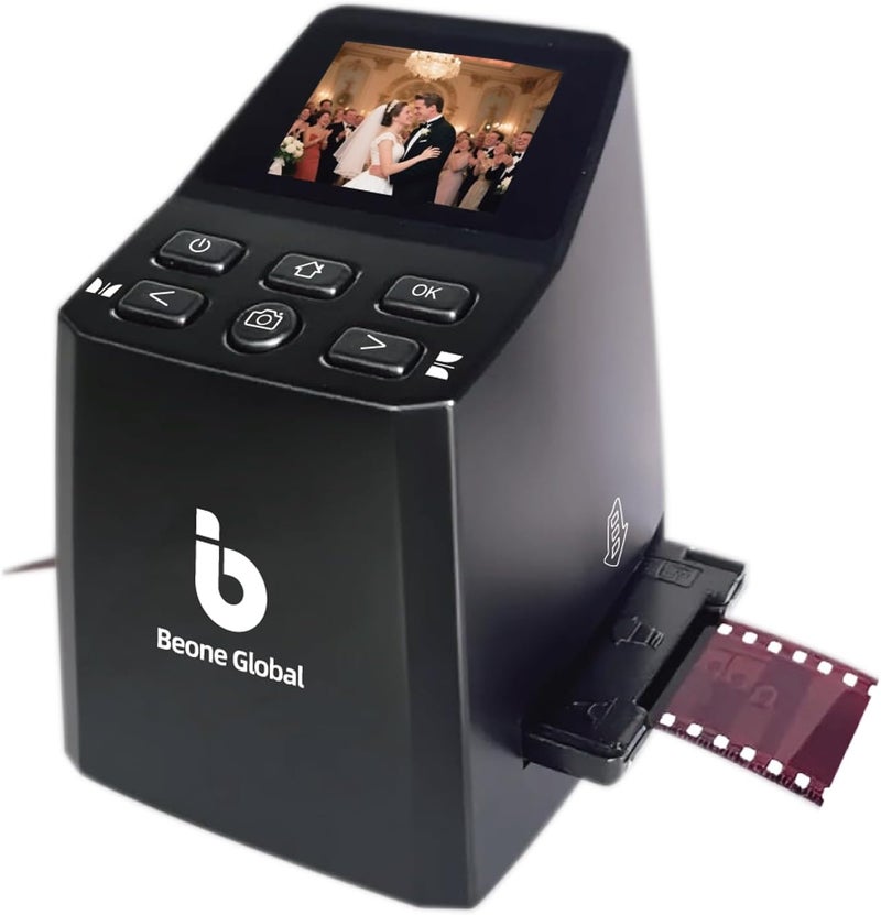 BEONE GLOBAL ماسح الأفلام BEONEGLOBAL ClearScan MINI بدقة 16 ميجابكسل، يحول أفلام وشرائح 35mm/135/126 إلى صور رقمية، سهل الاستخدام، مزود بشاشة LCD بحجم 2.31 إنش - Image 1